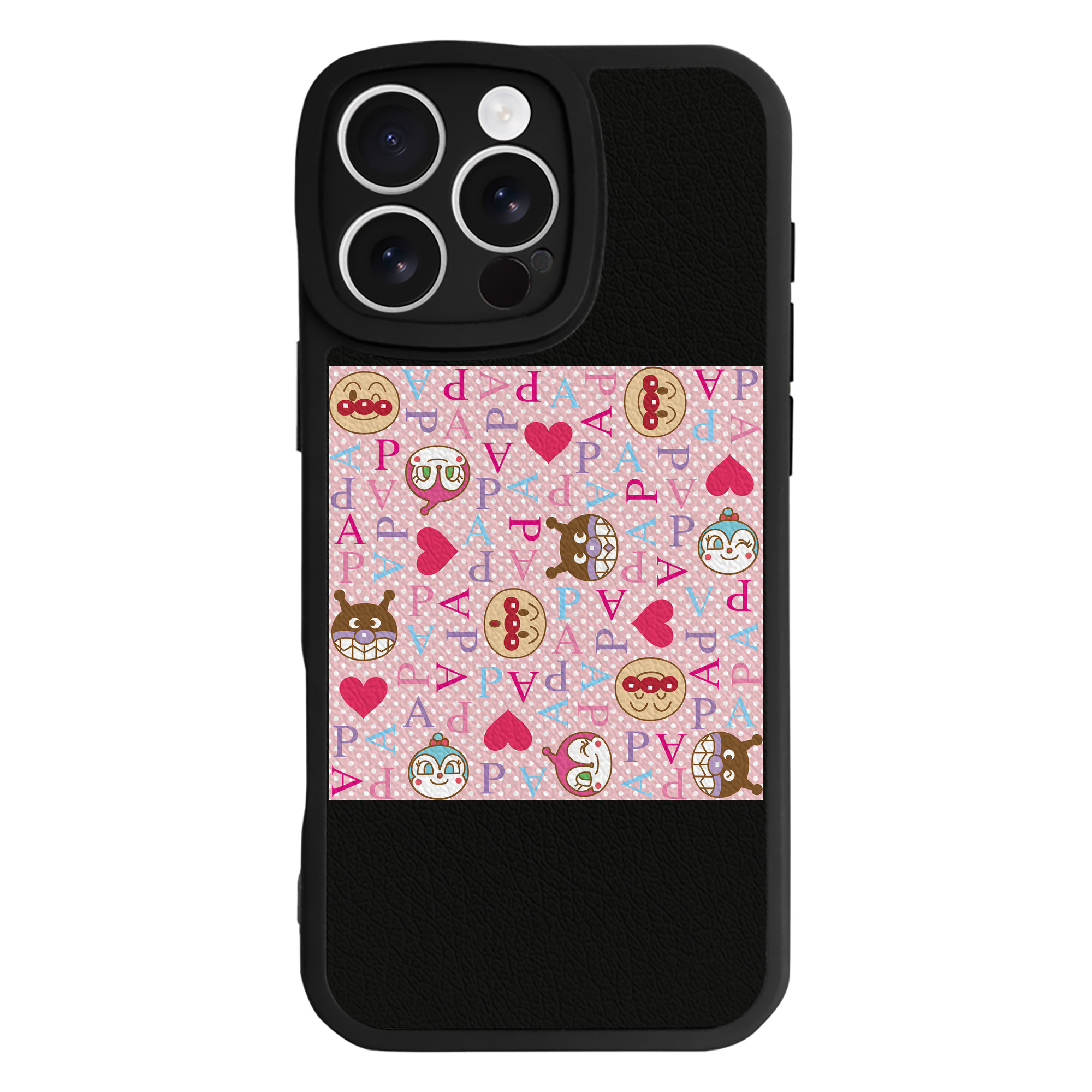（画像用） アンパンマン Anpanman 【iPhone 16シリーズ対応】シリコンスマホケース（レザー調） 材質：シリコン